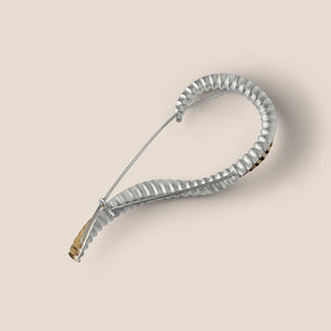 Shore Lapel Pin I - Silver with Gold-plating