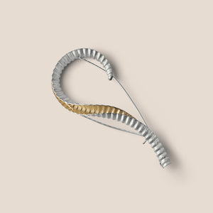 Shore Lapel Pin I - Silver with Gold-plating