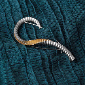 Shore Lapel Pin I - Silver with Gold-plating