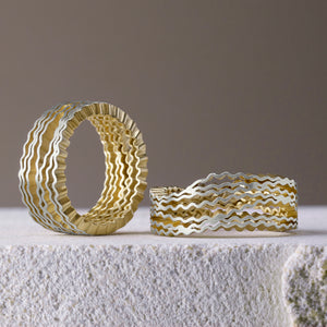 Strata Wrap Ring - Silver and Gold-plating