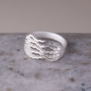 Statement Strata Ring - Silver