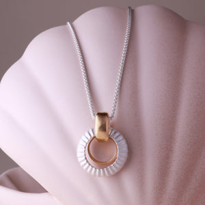 Bilbao Long Necklace - Silver with Gold-plating