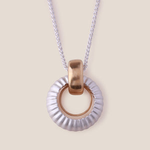 Bilbao Long Necklace - Silver with Gold-plating