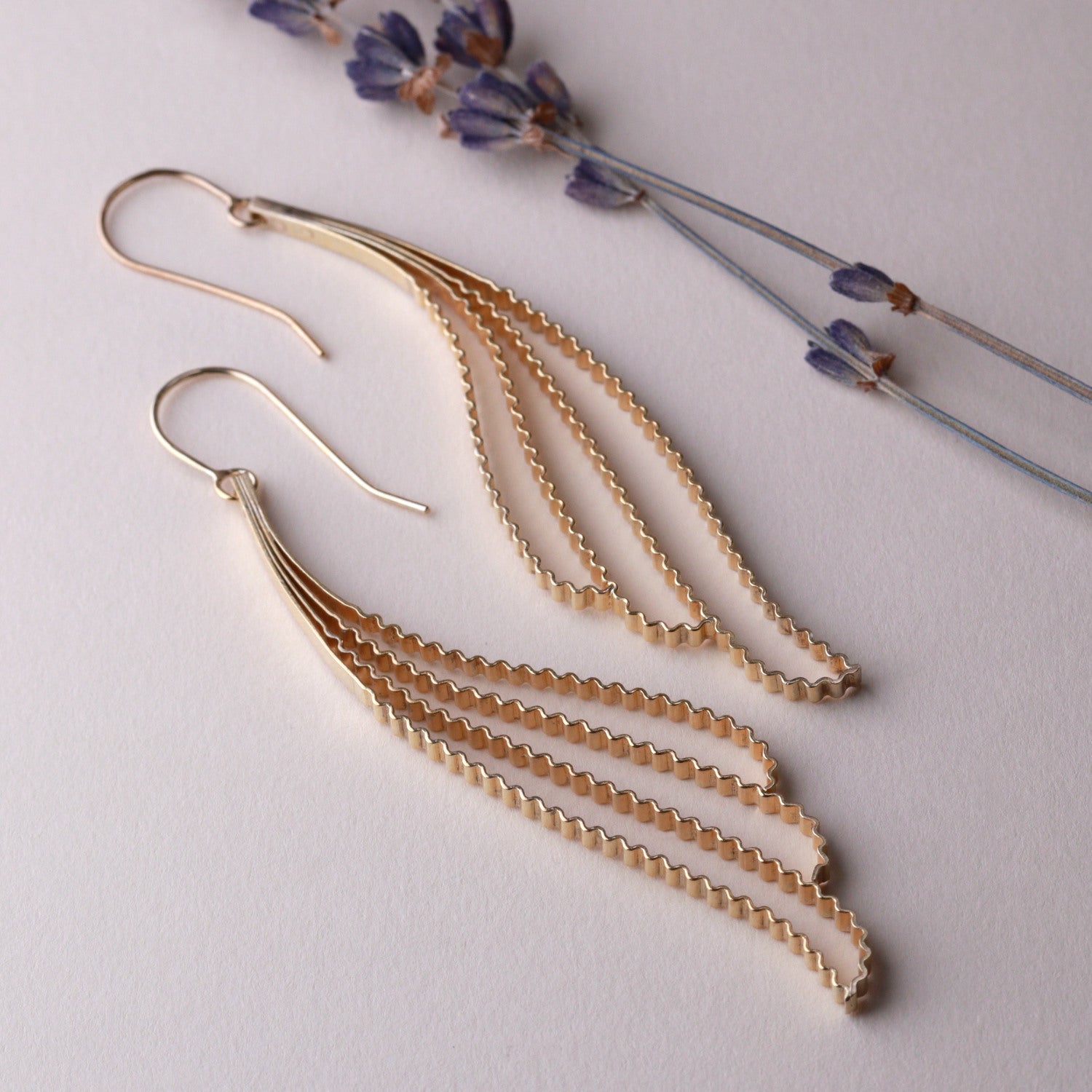 Statement Cloud Earrings - Sample - Gold Plated Silver