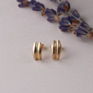 Mini Bilbao Curve Earrings - Gold-plated Silver