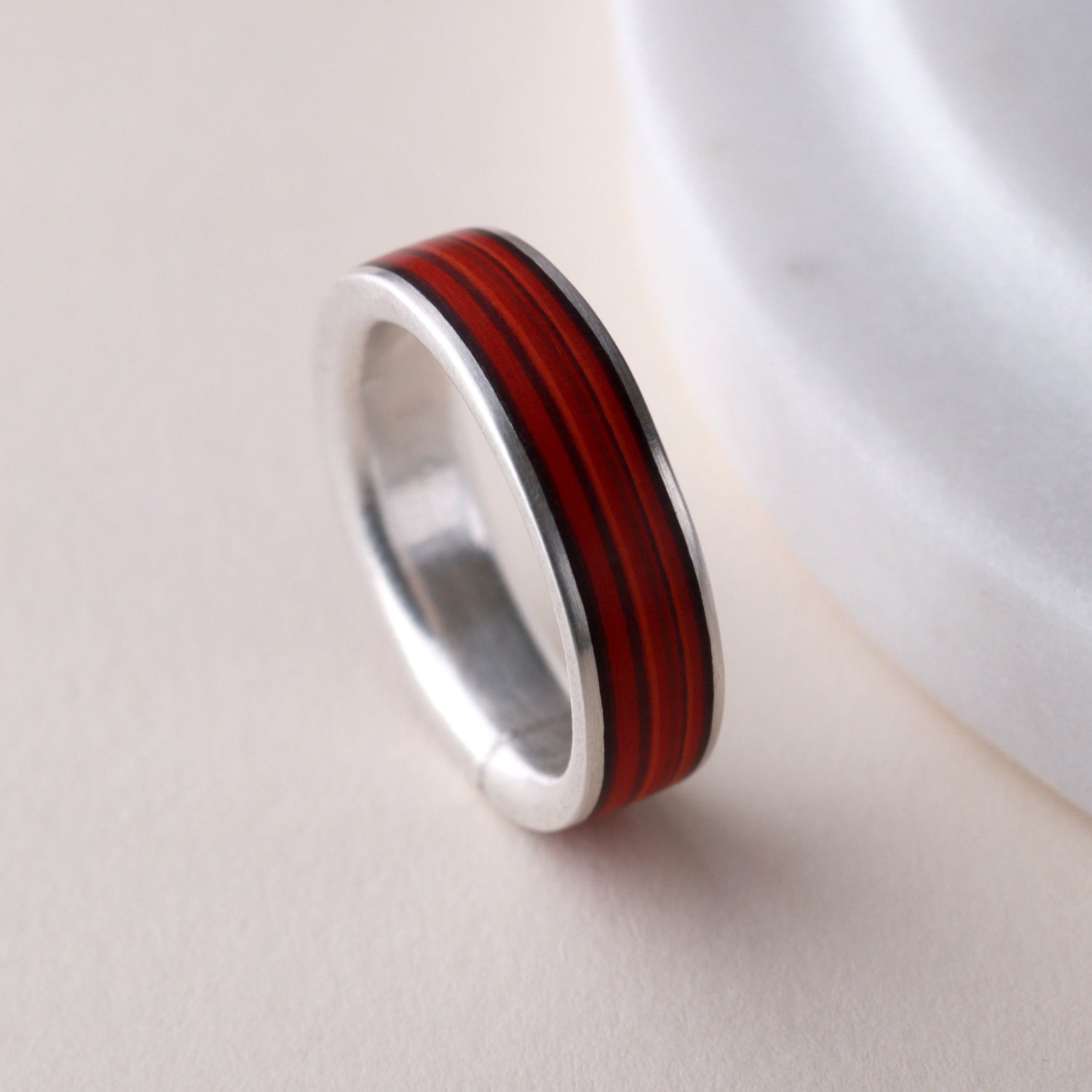 Paper & Silver Ring - Red