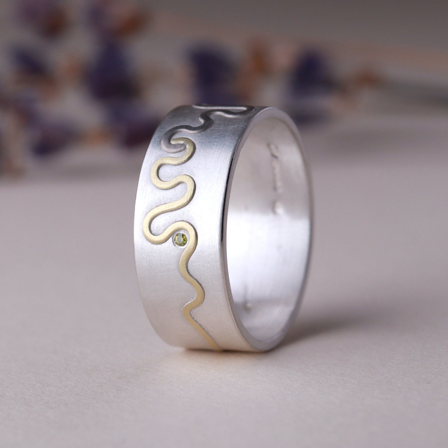 River Ring - Silver, Gold & Diamonds