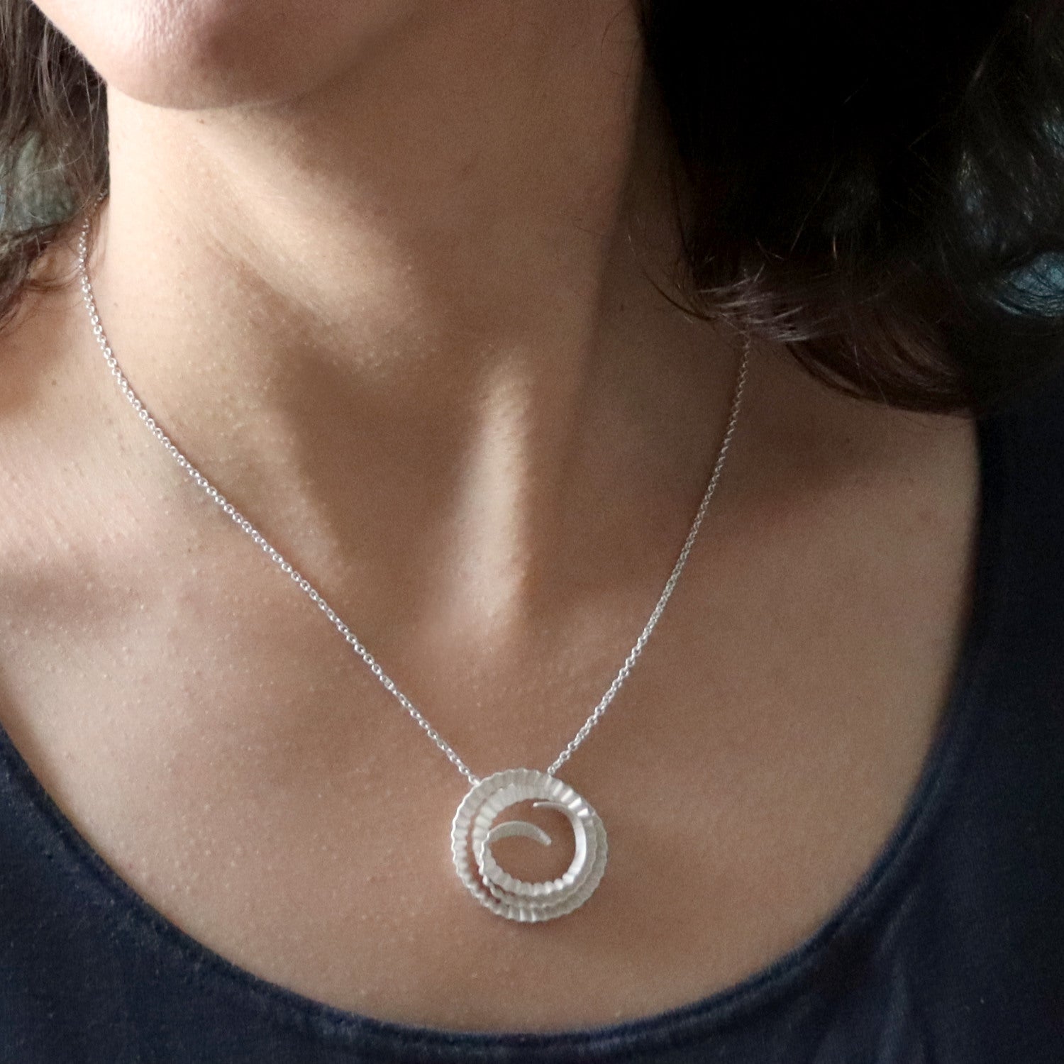 Spiral Necklace - Silver