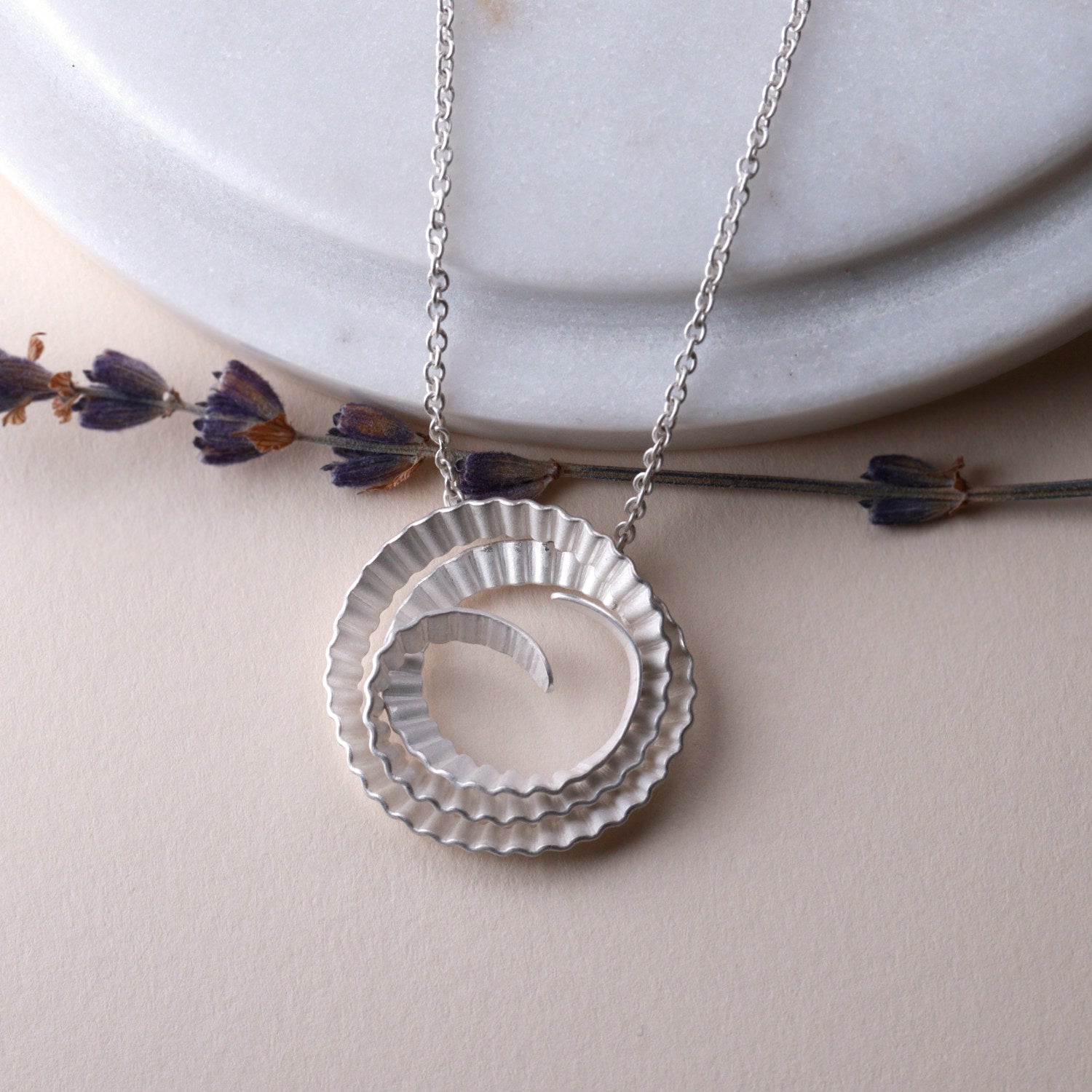 Spiral Necklace - Silver