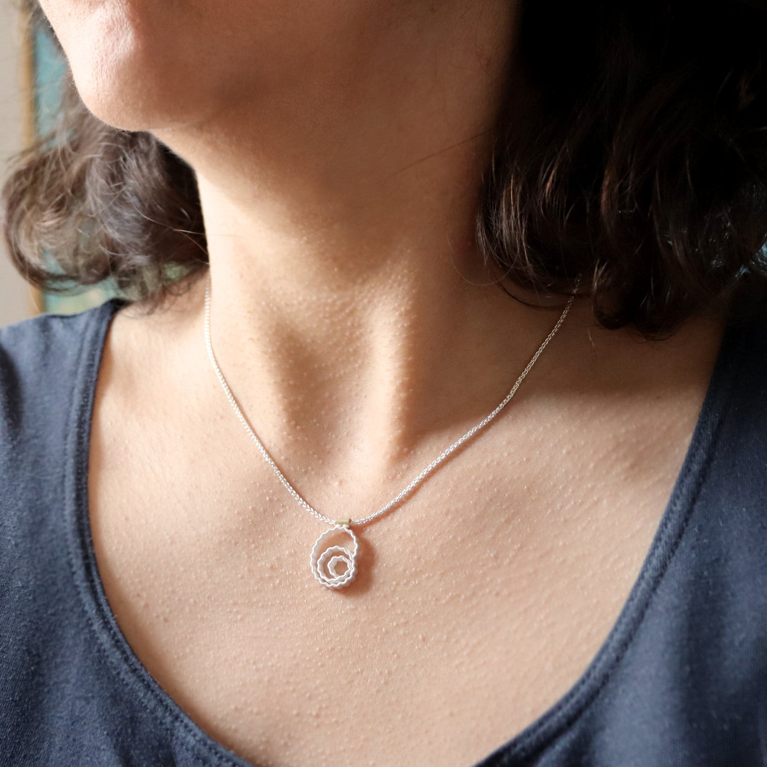 Mini Spiral Necklace - Sample - Silver & Gold