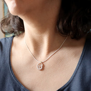 Mini Spiral Necklace - Sample - Silver & Gold
