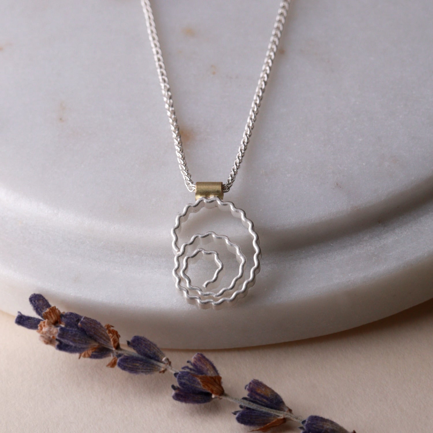 Mini Spiral Necklace - Sample - Silver & Gold