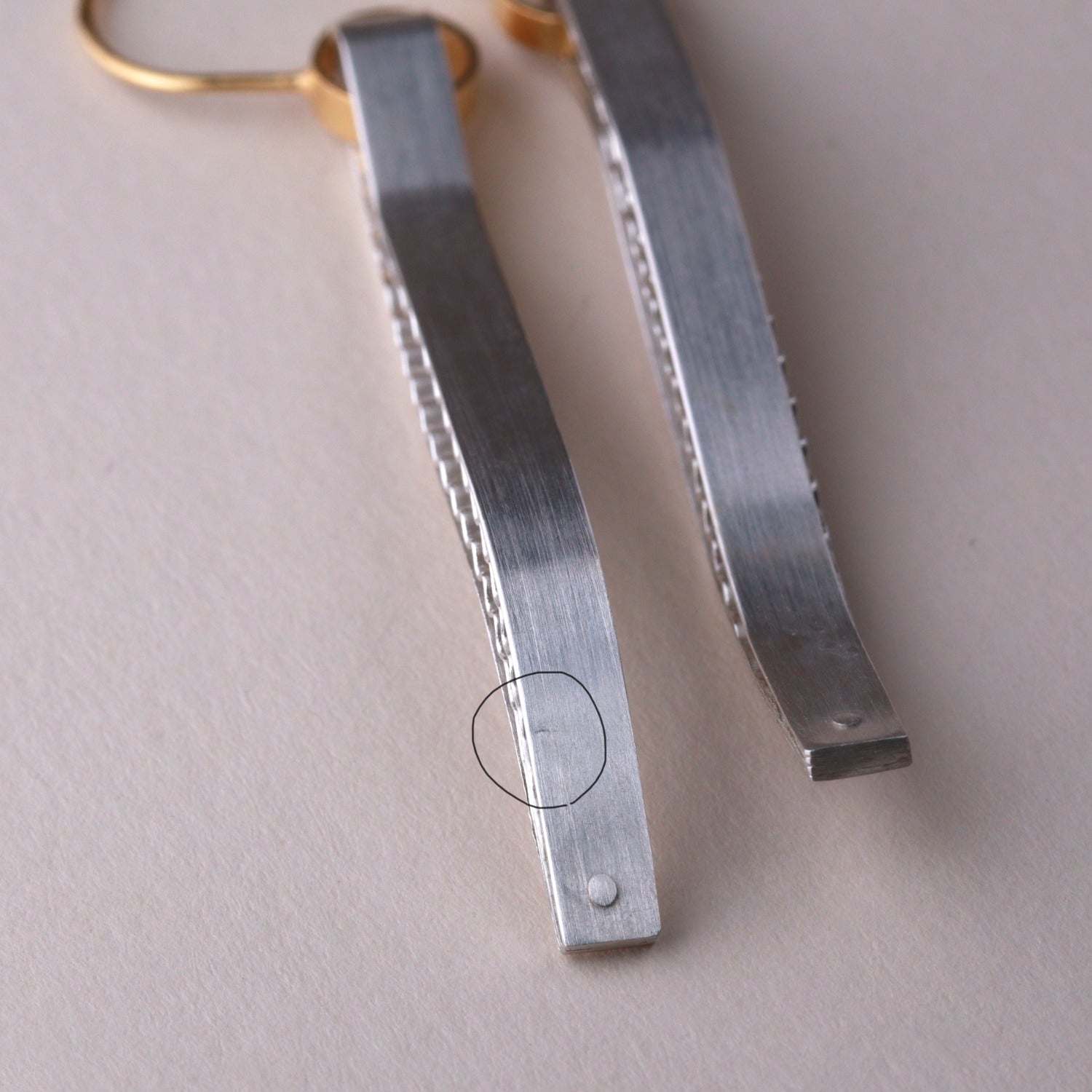 Strata Drop Earrings - Sample - Smooth and Ridged