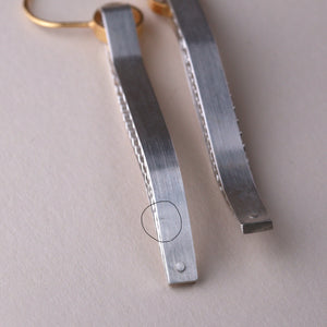 Strata Drop Earrings - Sample - Smooth and Ridged