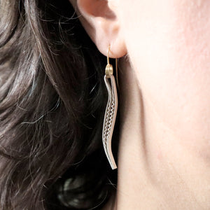 Strata Drop Earrings - Sample - Smooth and Ridged