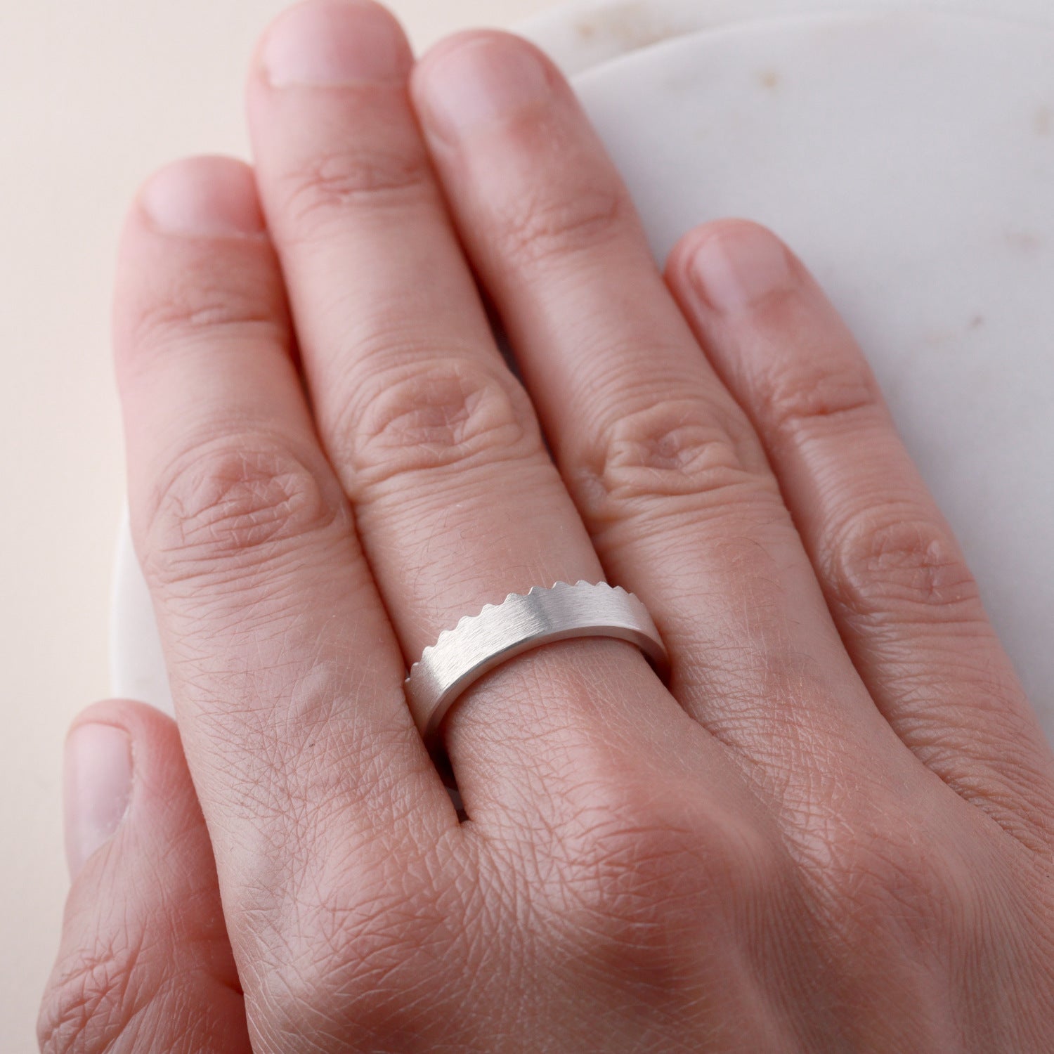 Strata Edge Band - Sample - Silver