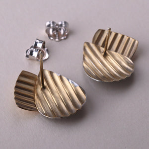 Shield Curve Earrings - Sample - Gold-Plated Silver