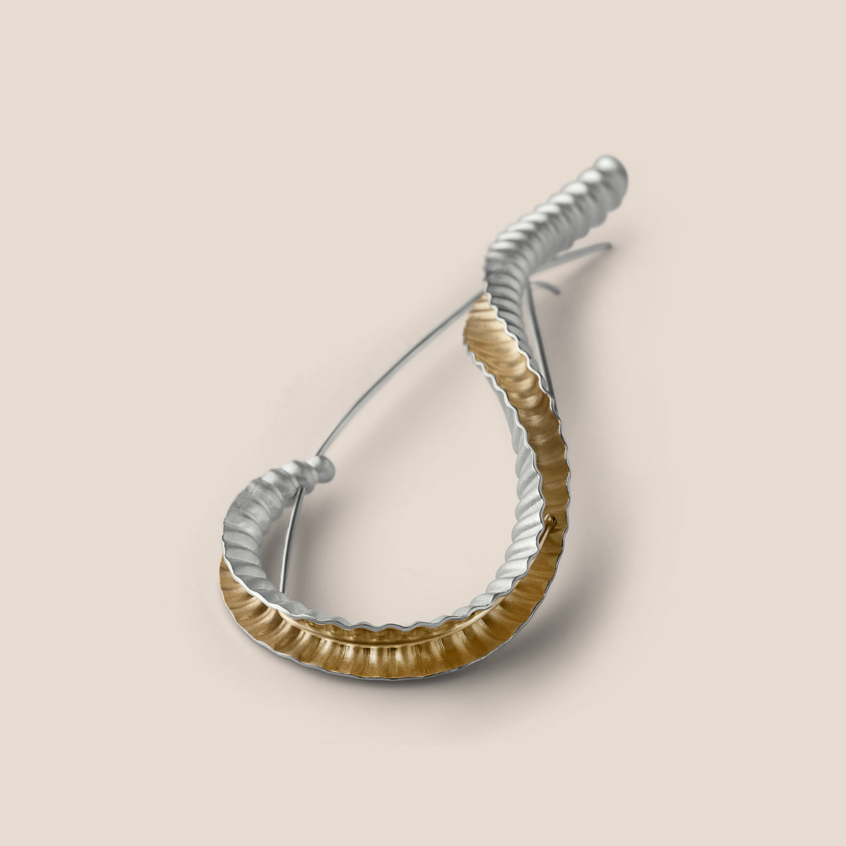 Shore Lapel Pin I - Silver with Gold-plating