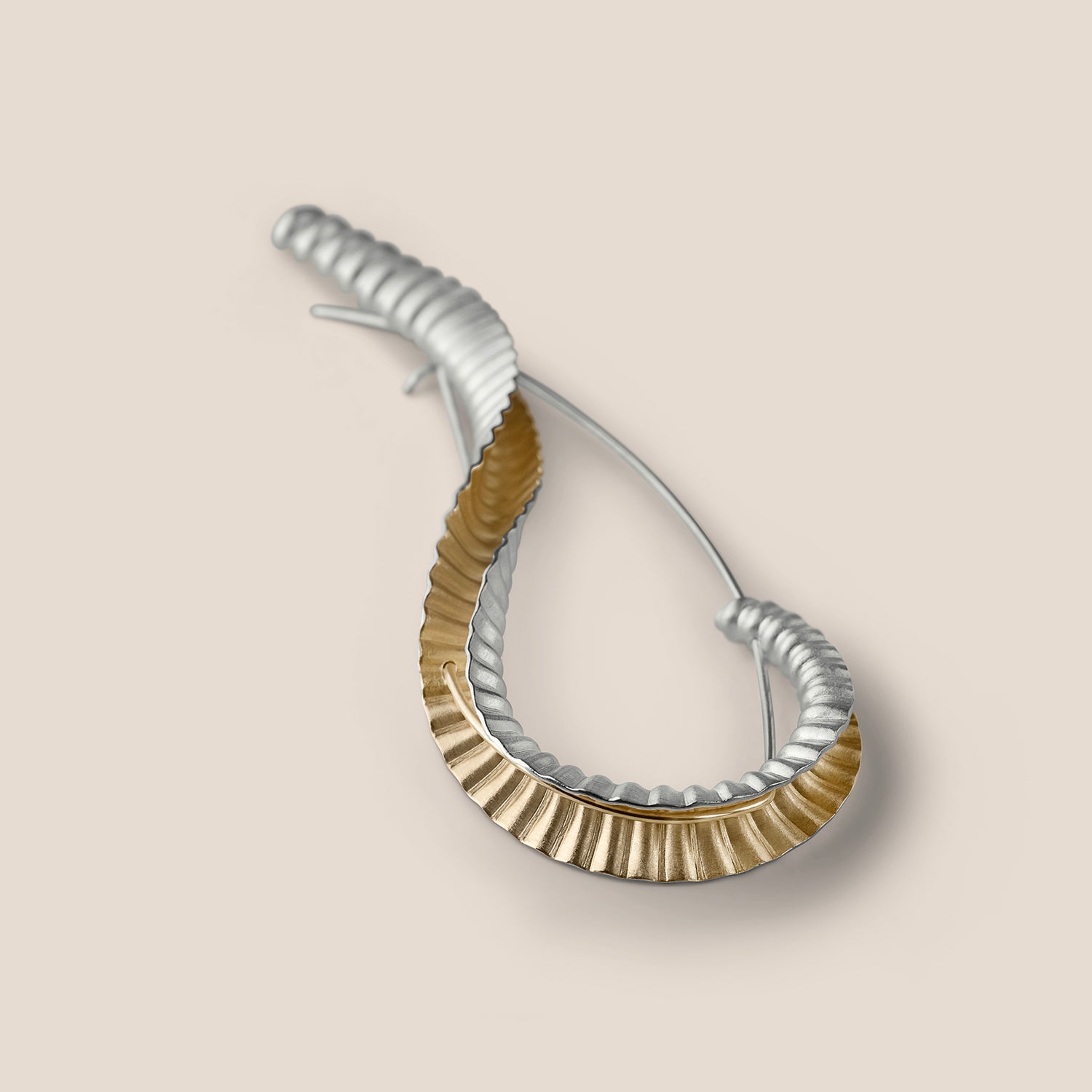 Shore Lapel Pin II - Silver with Gold-plating