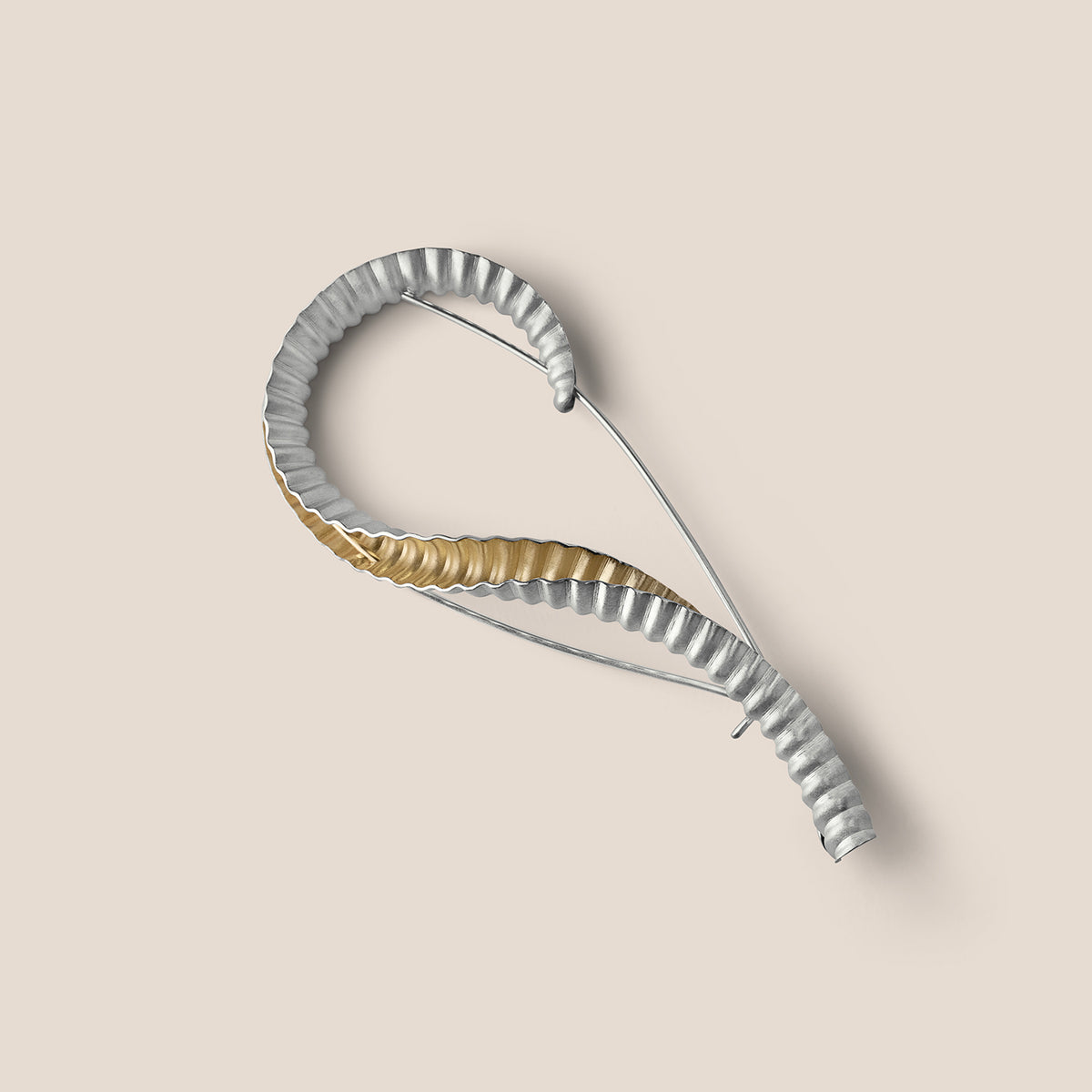 Shore Lapel Pin I - Silver with Gold-plating