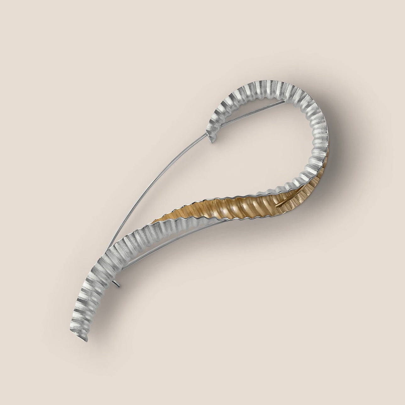 Shore Lapel Pin II - Silver with Gold-plating