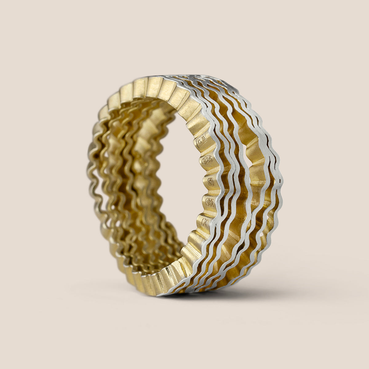 Strata Wrap Ring - Silver and Gold-plating