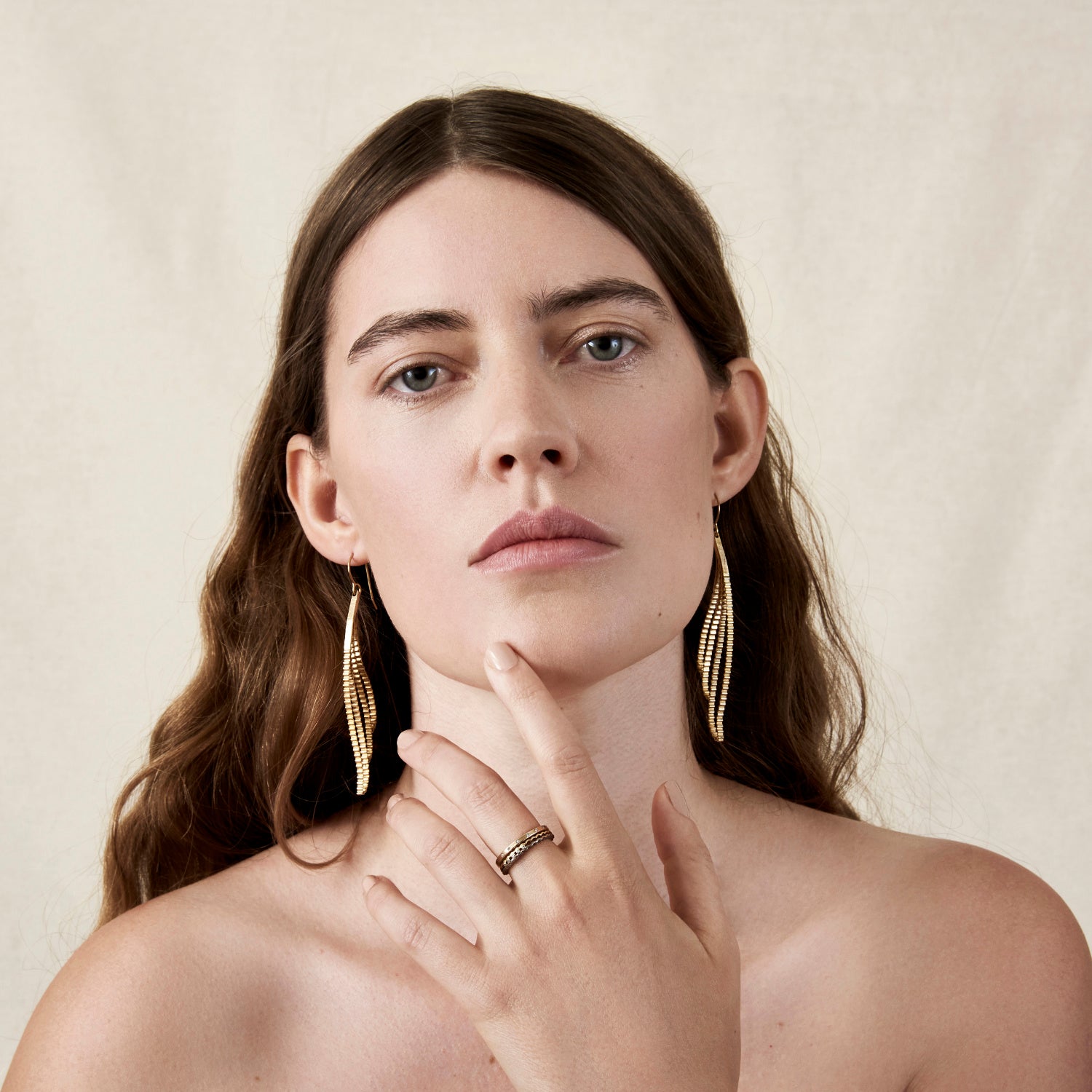 Statement Cloud Earrings - Sample - Gold Plated Silver