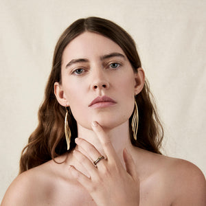 Statement Cloud Earrings - Sample - Gold Plated Silver