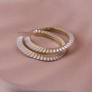 Strata Hoop Earrings - Silver & Gold