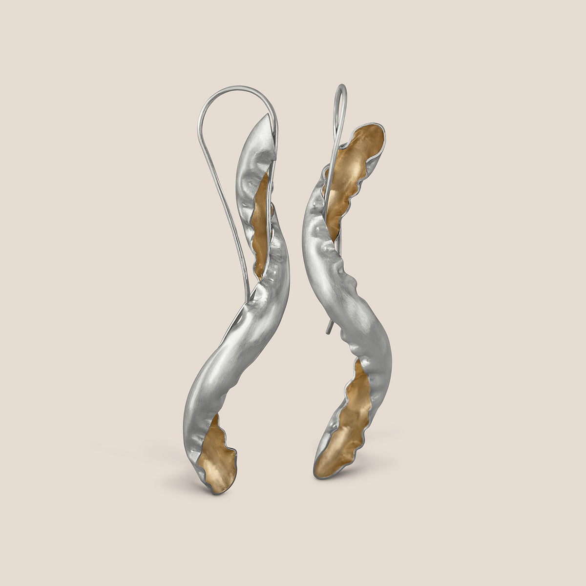 Vibrant Shore Earrings - Silver and Gold-Plating