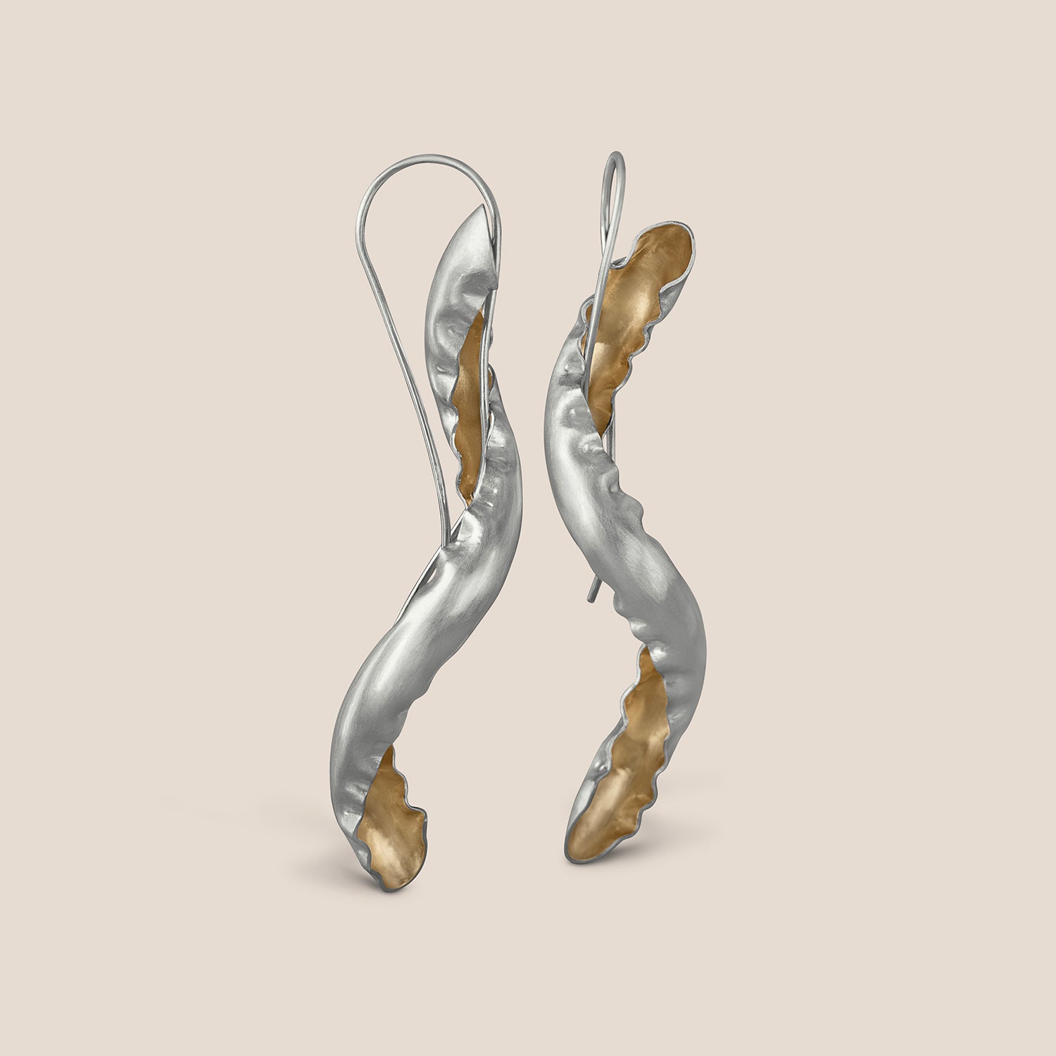 Vibrant Shore Earrings - Silver and Gold-Plating
