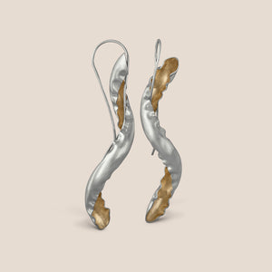Vibrant Shore Earrings - Silver and Gold-Plating