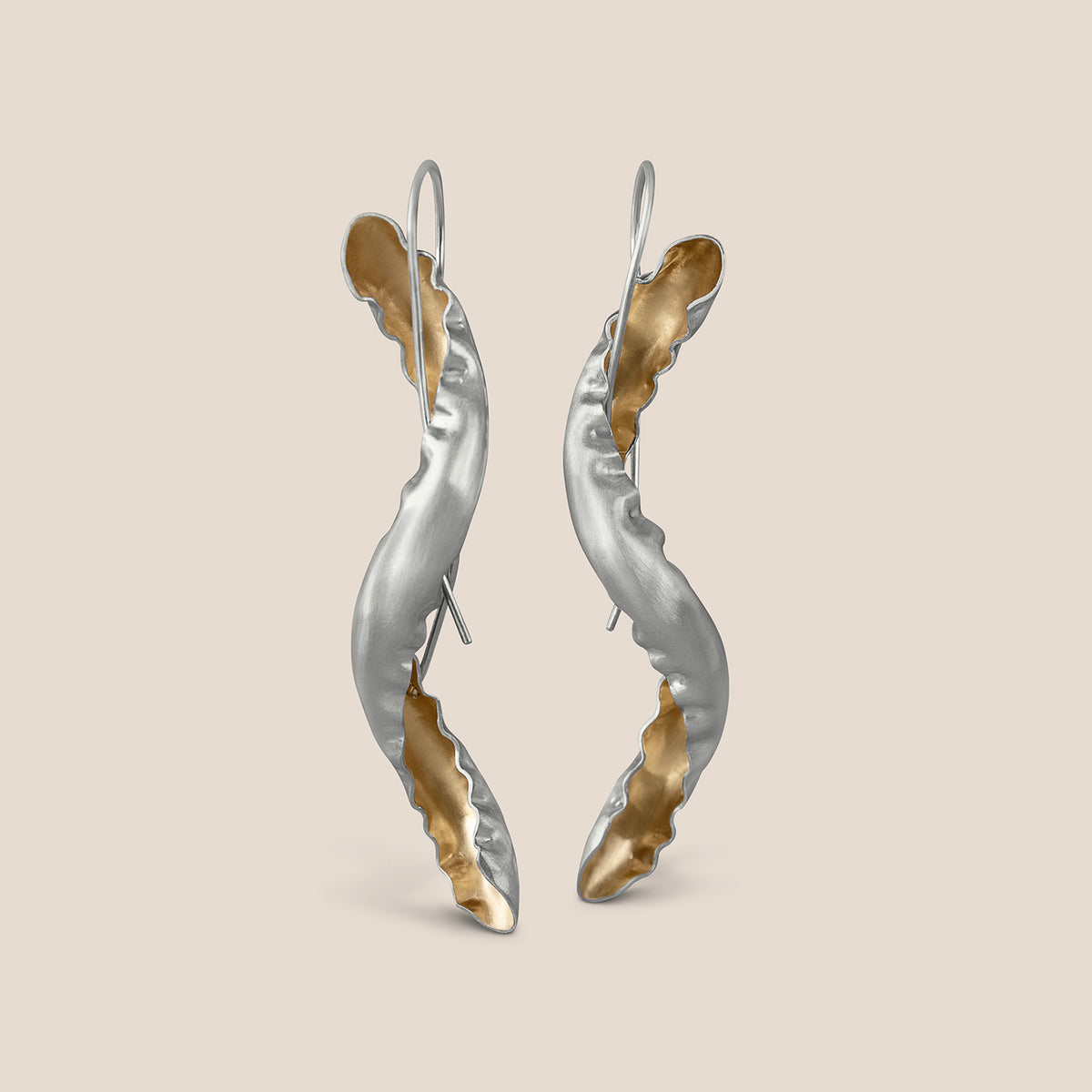 Vibrant Shore Earrings - Silver and Gold-Plating