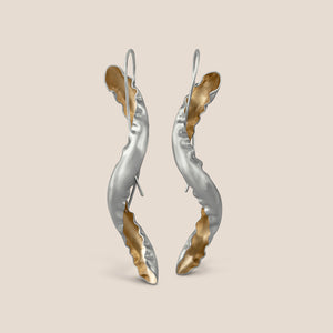 Vibrant Shore Earrings - Silver and Gold-Plating