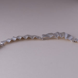 Kyoto Pleated Necklace - Fine Silver
