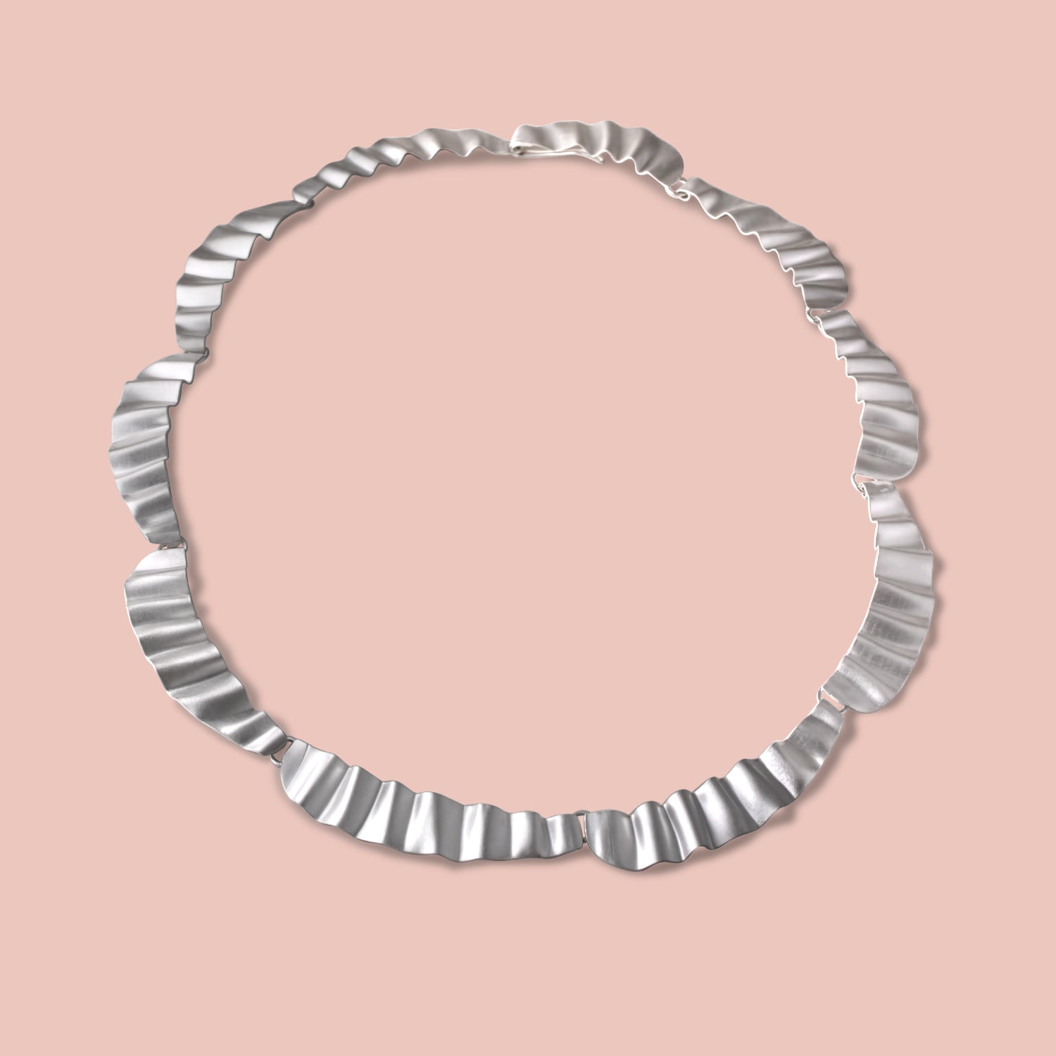 NEW - Kyoto Pleated Necklace - Fine Silver