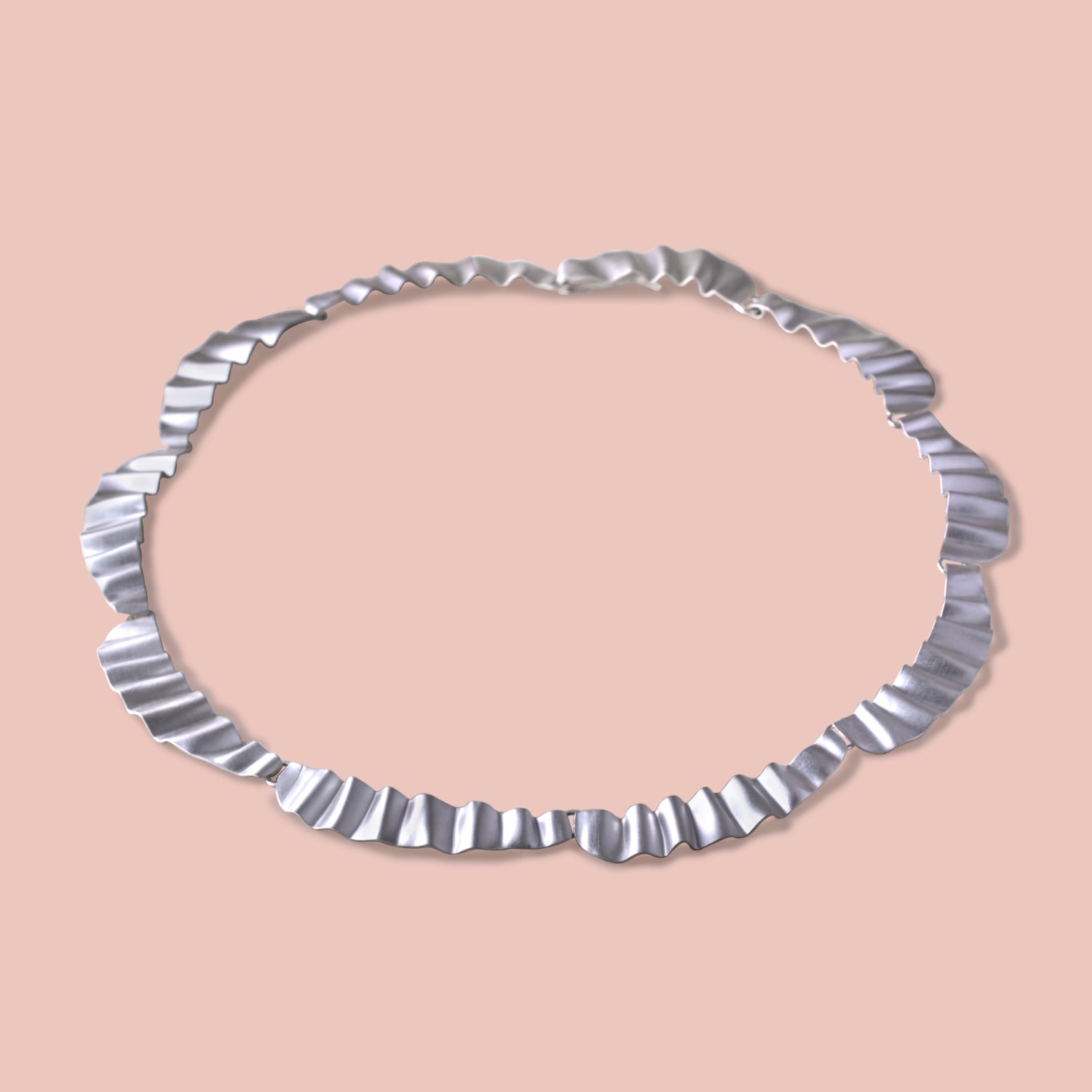 NEW - Kyoto Pleated Necklace - Fine Silver