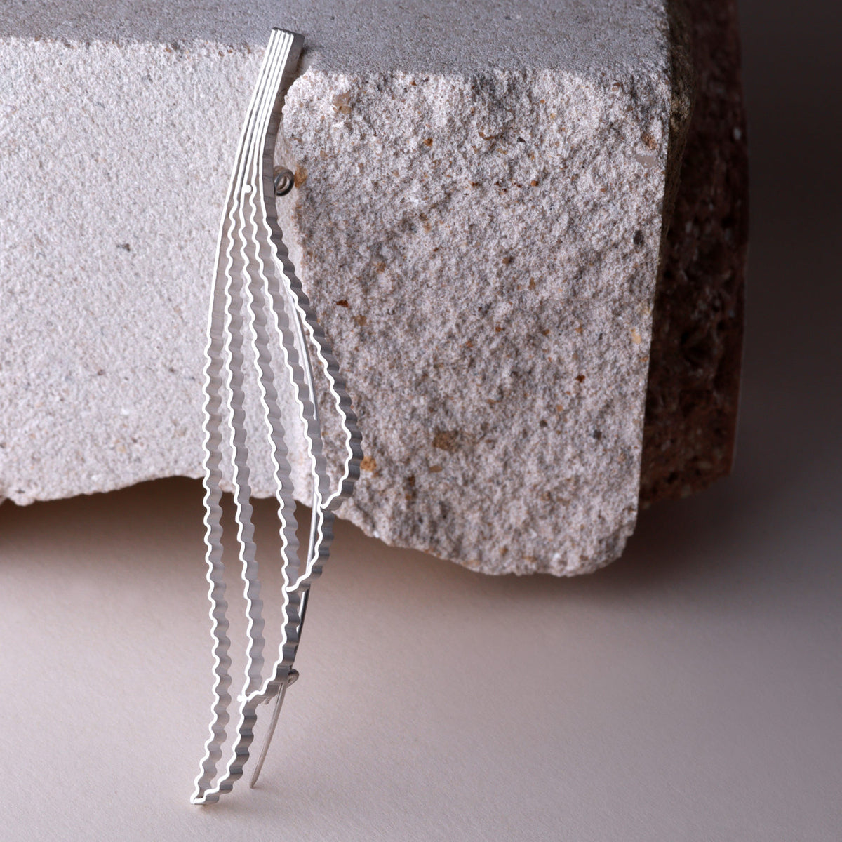 Strata Lapel Pin - Silver