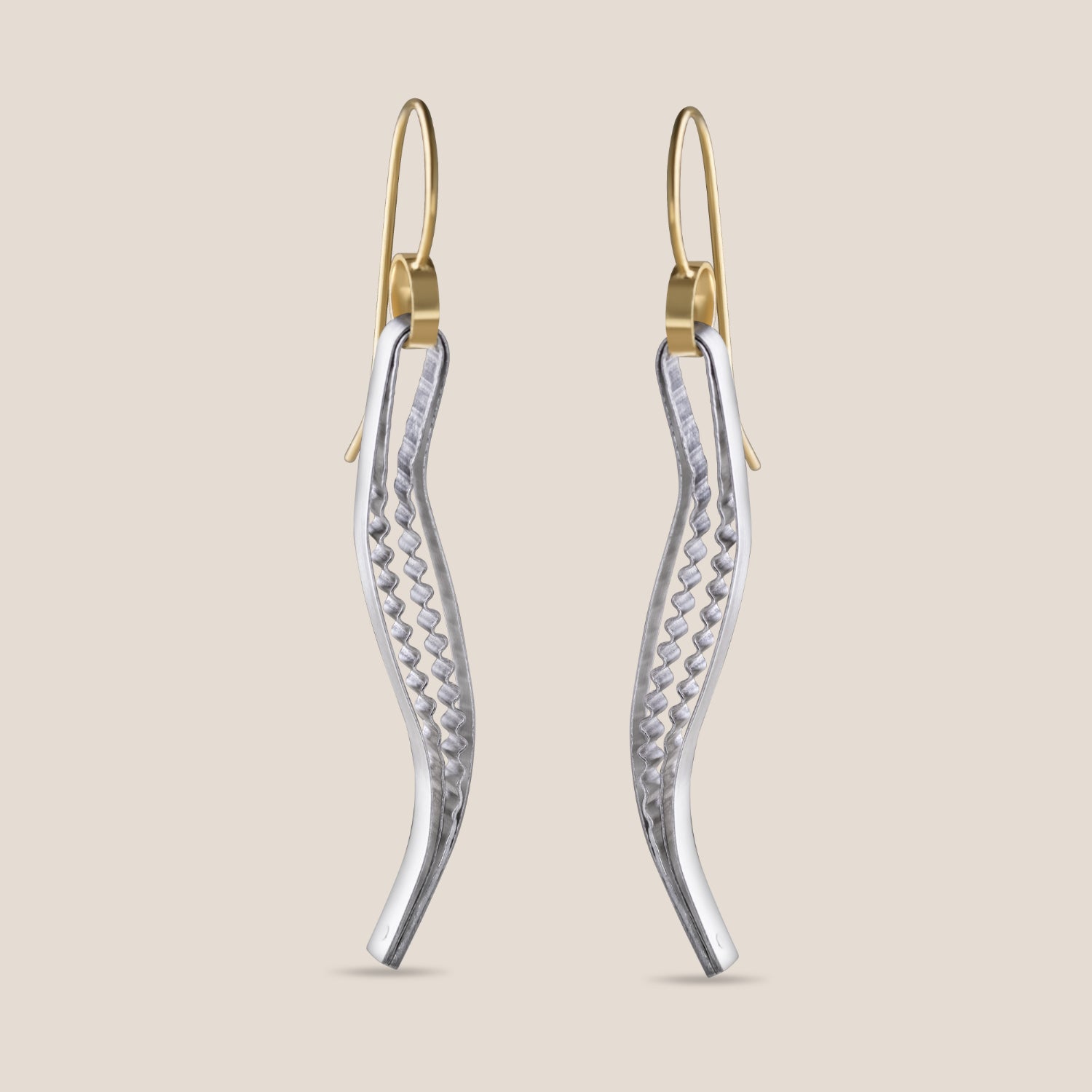 NEW - Strata Drop Earrings - Smooth & Ridged