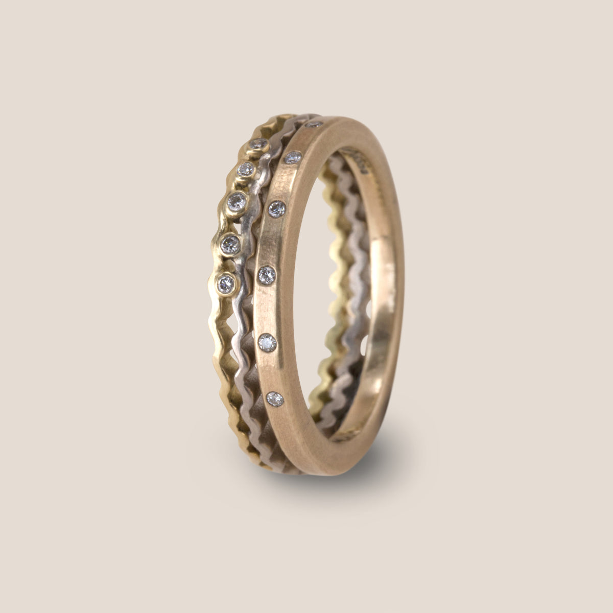 Celestial & Strata Rings Set - Gold