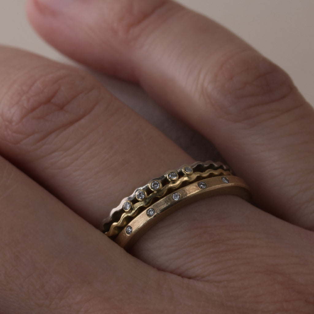 Celestial & Strata Rings Set - Gold
