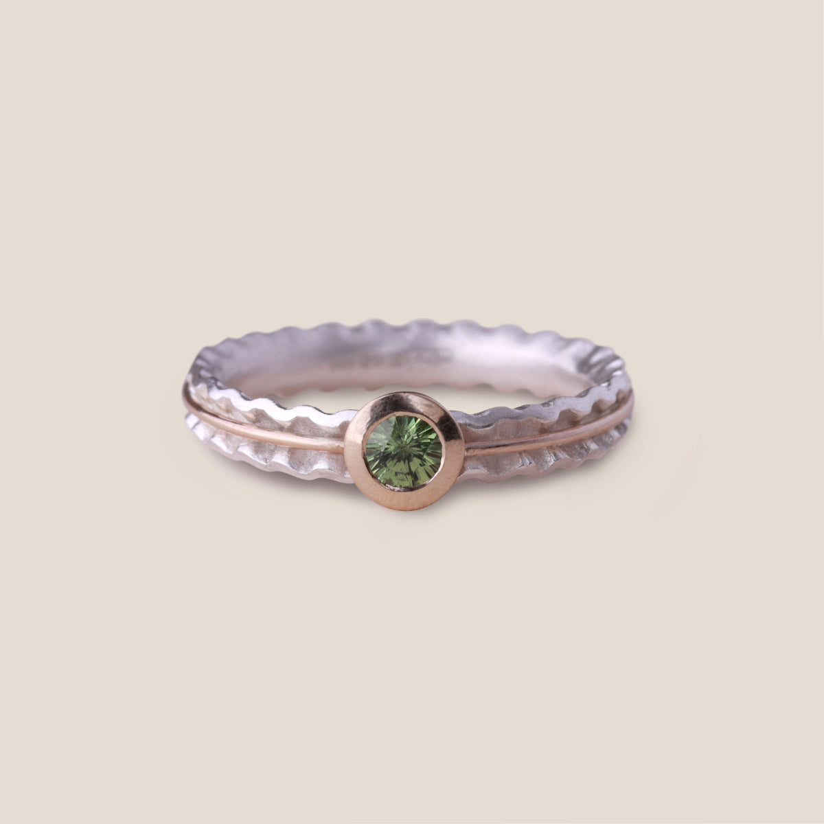 Embrace Ring - Green Sapphire