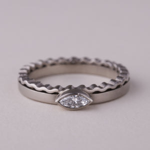 Marquise Diamond Ring - White Gold