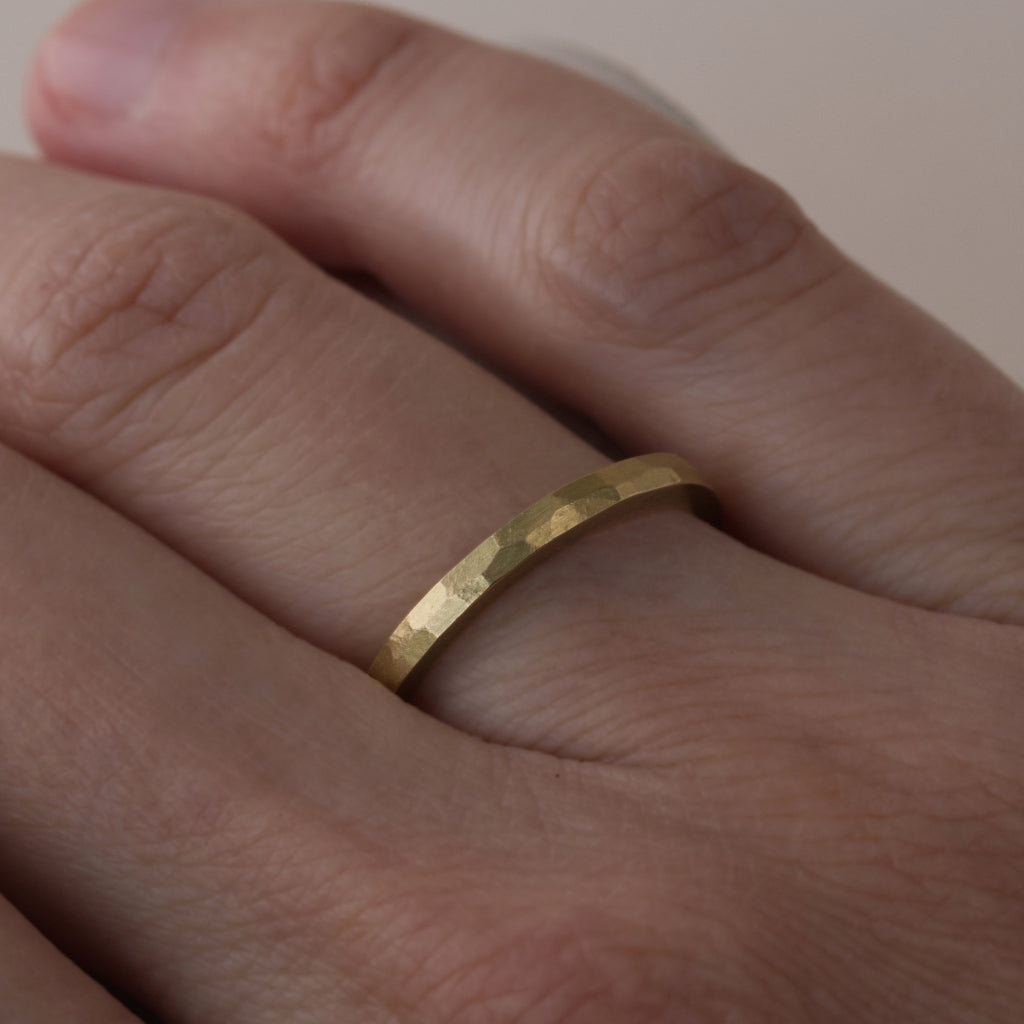 Mens thin gold wedding band sale