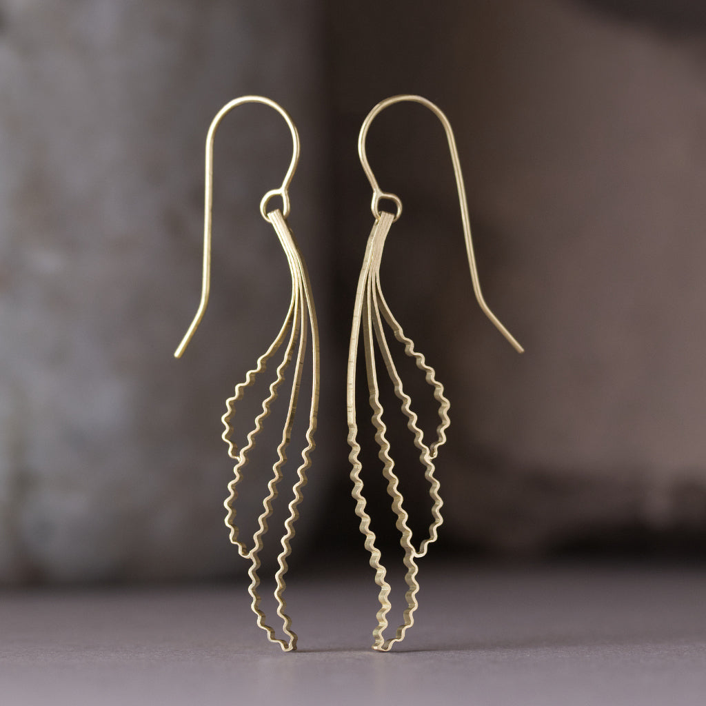 Cloud Earrings - Gold Plated Silver or Fairmined  18ct Gold