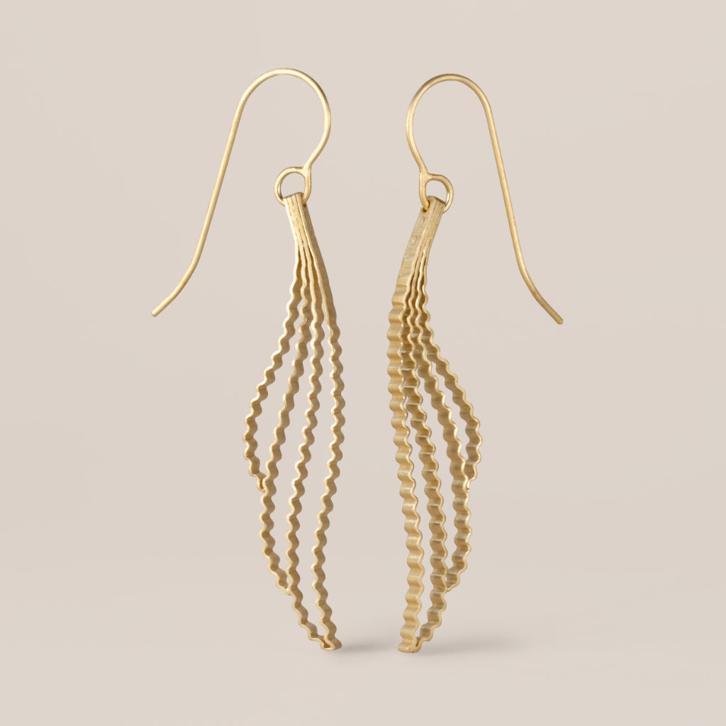 Cloud Earrings - Gold Plated Silver or Fairmined  18ct Gold