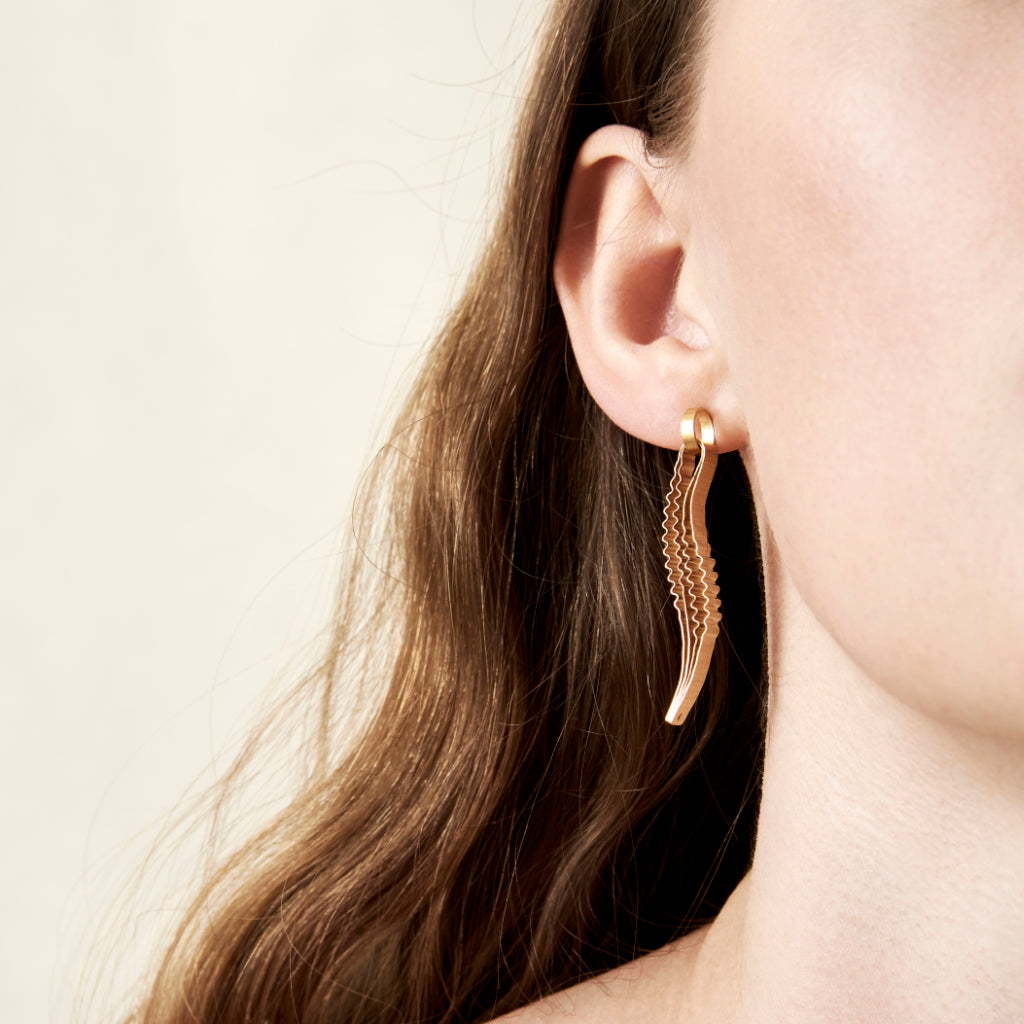 Strata Earrings - Gold Plated Silver