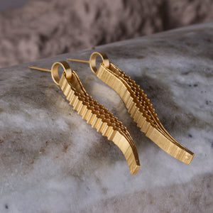 Strata Earrings - Gold Plated Silver