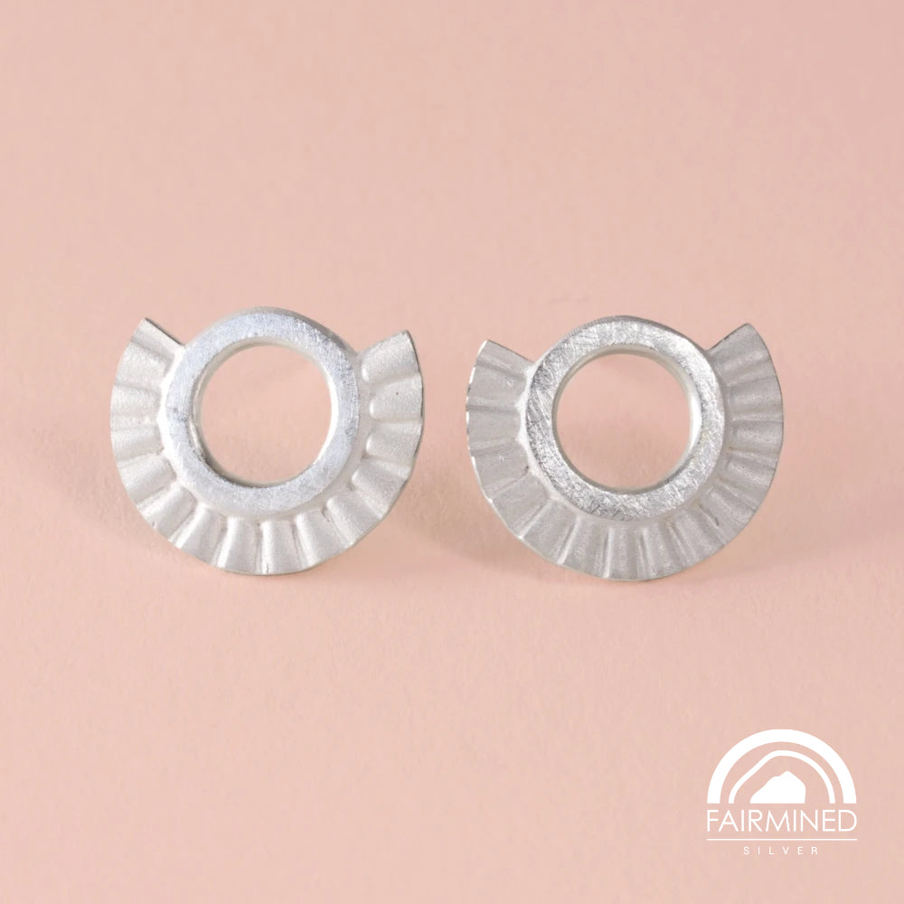 Sunray Earrings - Fairmined Silver