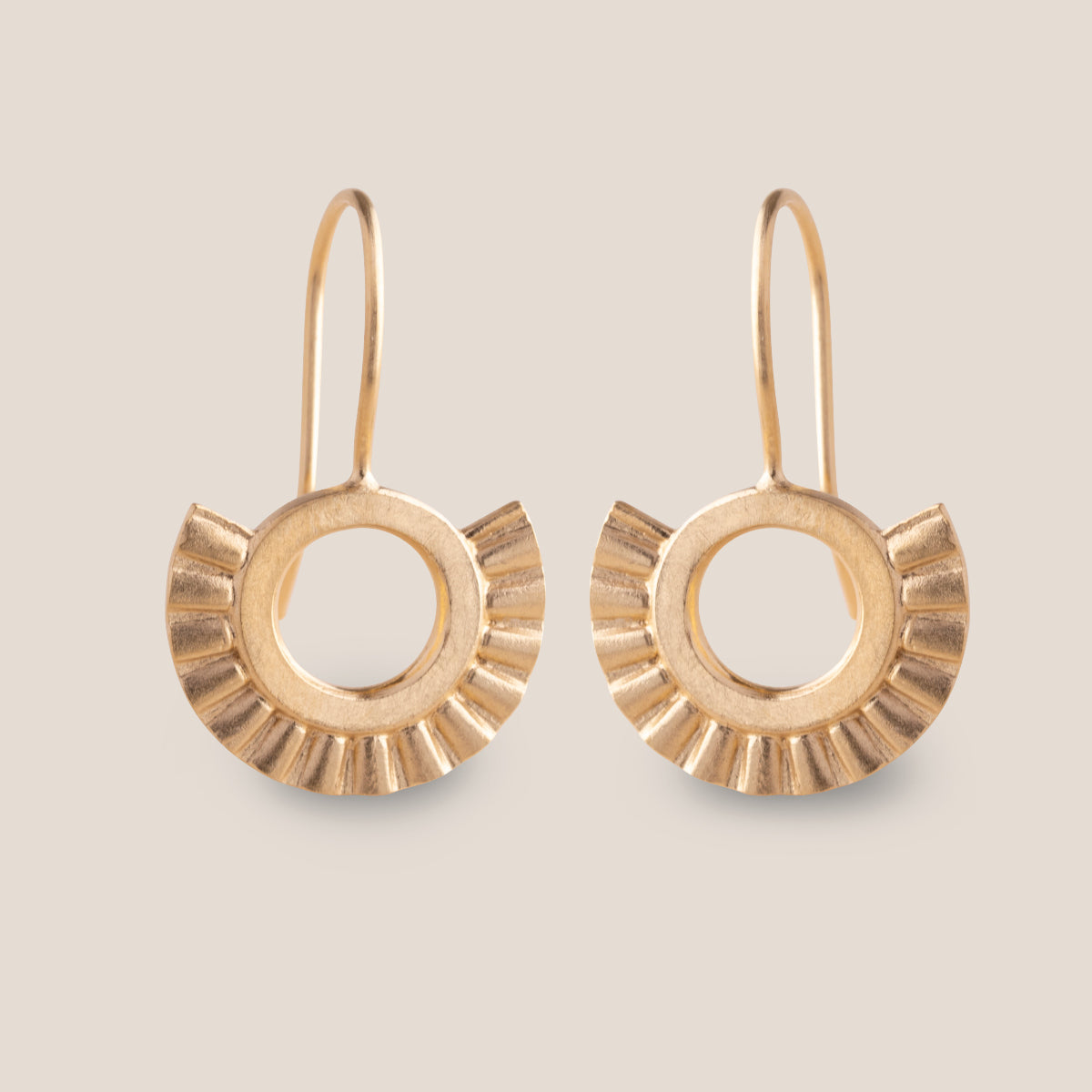 Sunray Drop Earrings - Gold Plated Silver